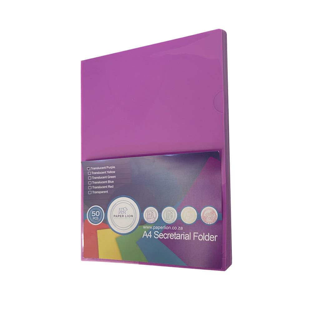 L-Sharp PVC Secretarial Folder - Pack of 50