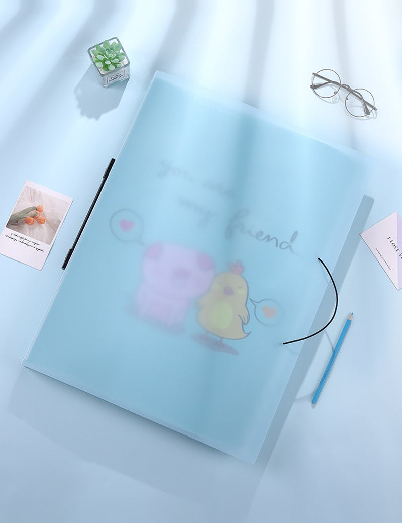 4K paper size Hard Plastic Cover Artwork/Portfolio Organizing Folder with Handle