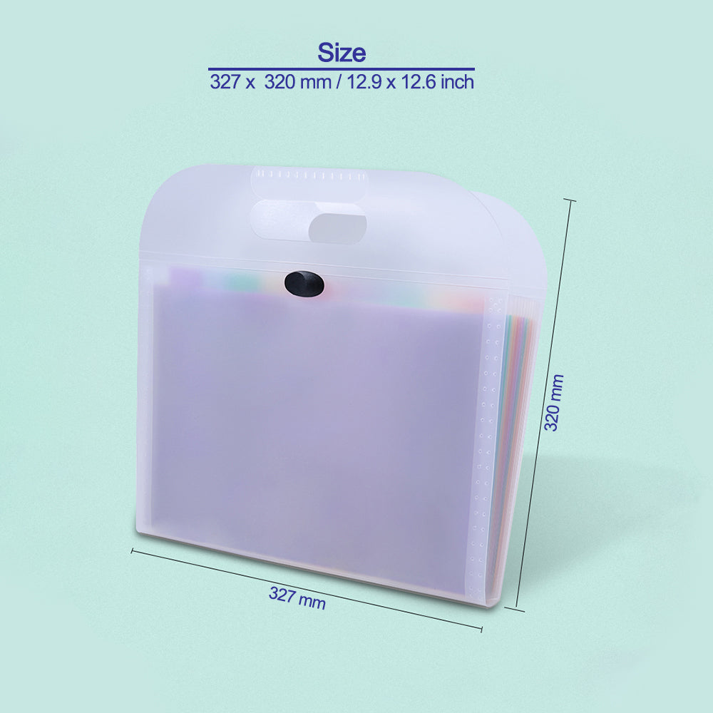 Colorful 13 Pockets A4 Document Expanding File with Handle