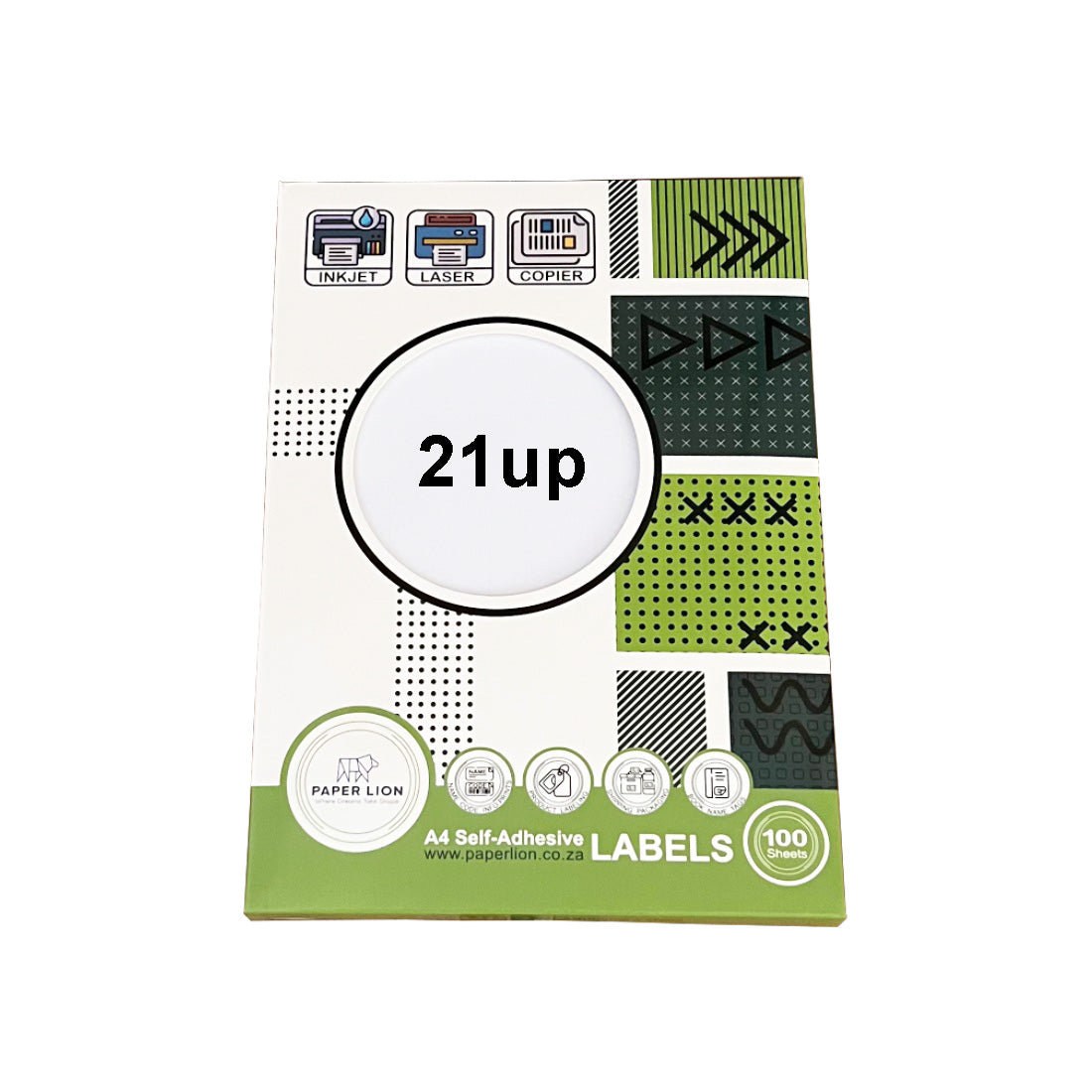Paper Lion 21 Up A4 Self-Adhesive Labels 100 Sheets