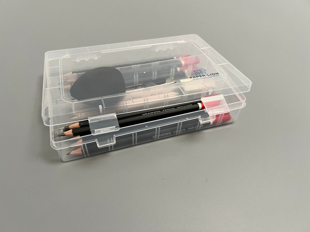 21-Piece Sketching Pencil Set with Blending Stumps, Eraser & Knife