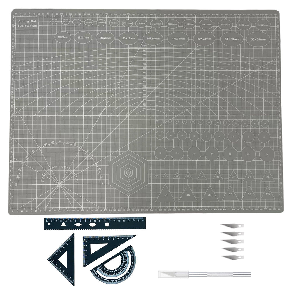 A2 Self-Healing Cutting Mat with with Metal Rulers and Craft Knife