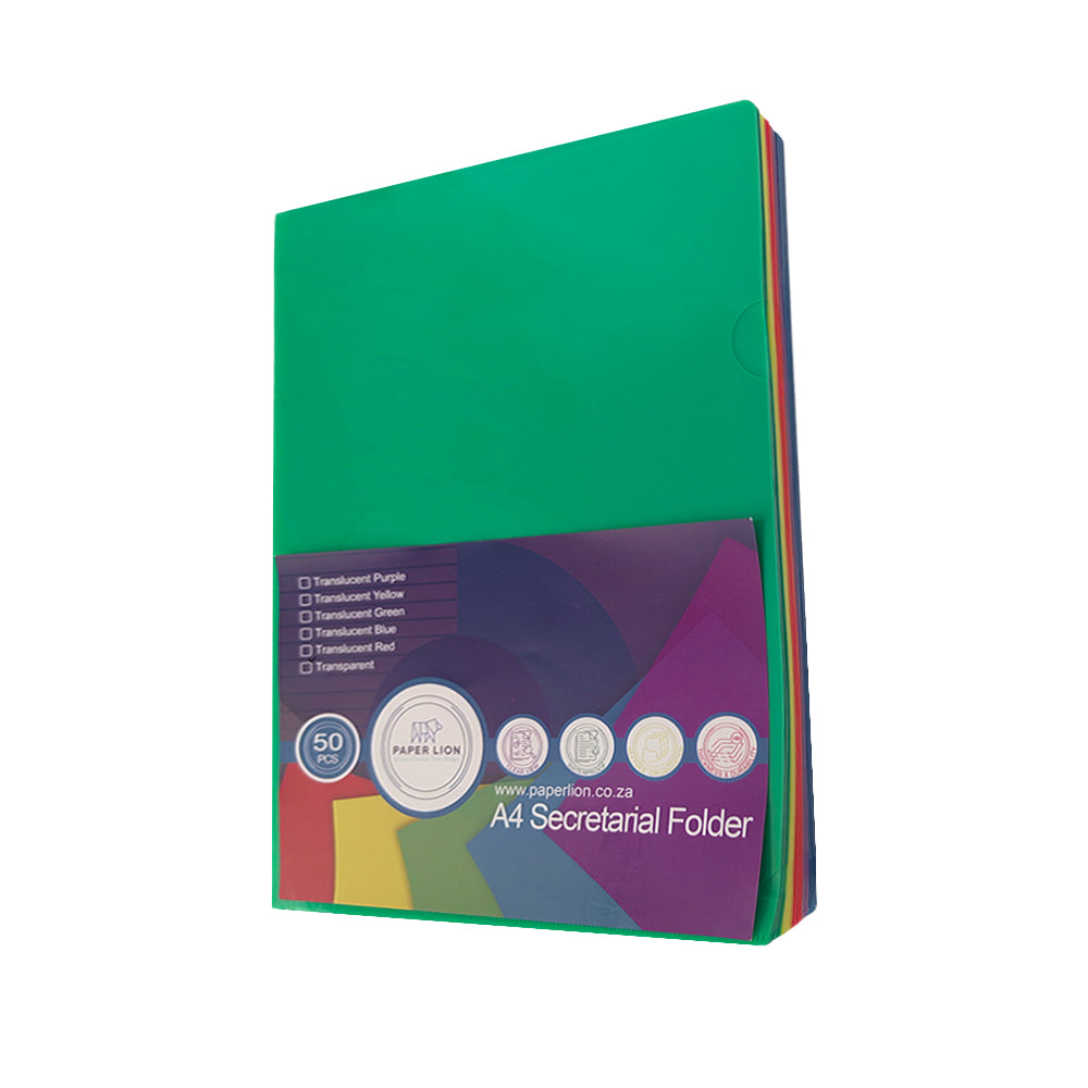 L-Sharp PVC Secretarial Folder - Pack of 50