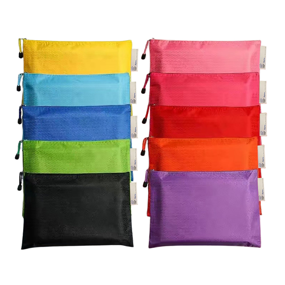 Paper Lion 10pcs A4 Honeycomb Pattern Waterproof Zipper File Bags