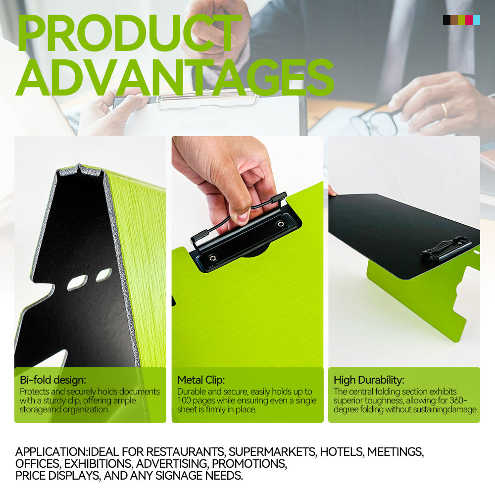 2 pcs Metallic Striped Texture Clipboards for A4 Paper - Vertical