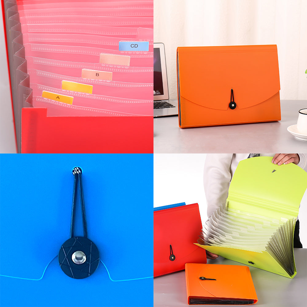 Vibrant Color 12-Divider Expanding Accordion File