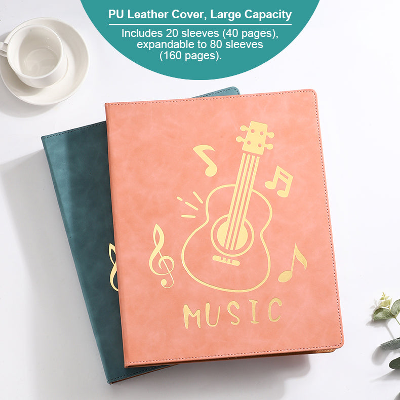 Paper Lion A4 PU Leather Cover Easy Edit Music Score Folder & Sleeve Pocket