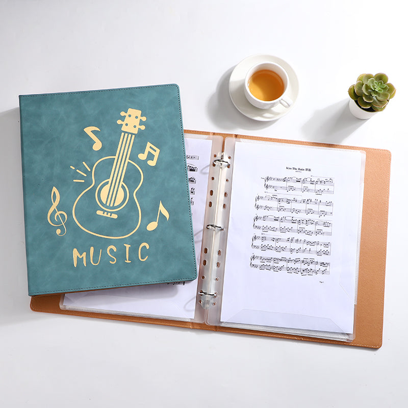 Paper Lion A4 PU Leather Cover Easy Edit Music Score Folder & Sleeve Pocket