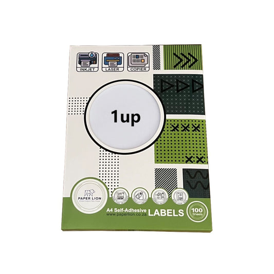 Paper Lion 1 Up A4 Self-Adhesive Labels 100 Sheets