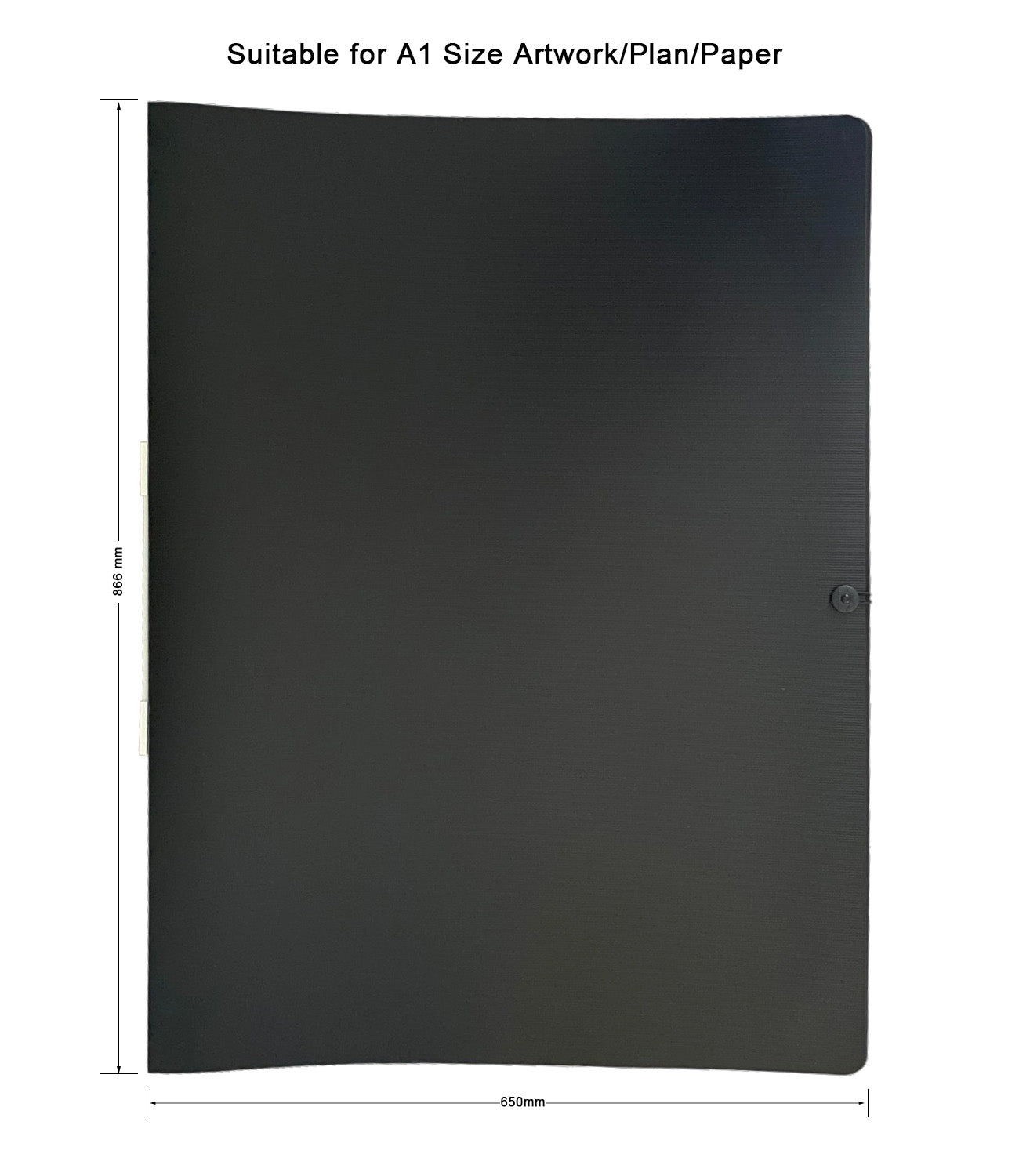 Black A1 Size 8 Pockets Files with Plastic Hard Cover for A1 Artwork/Plan