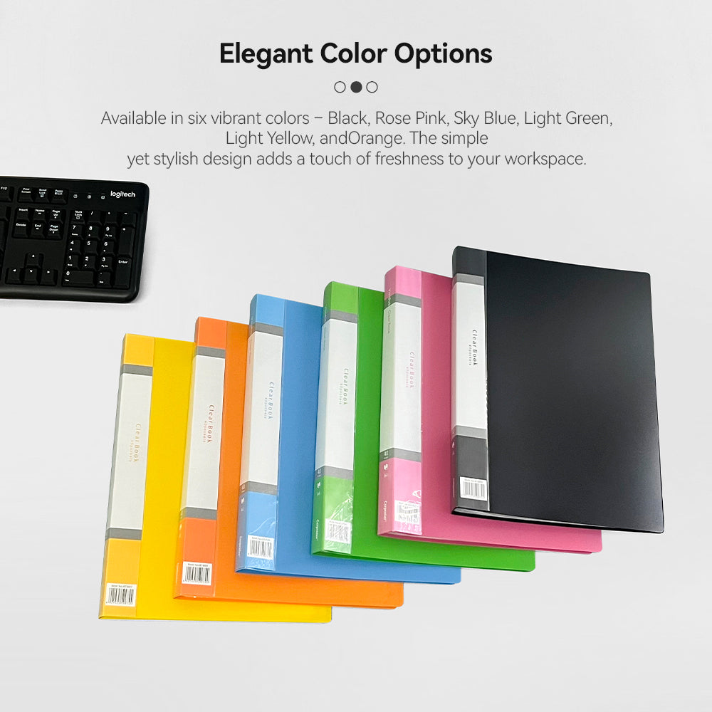 40 Pockets A4 Size Files with Plastic Hard Cover - Set of 2