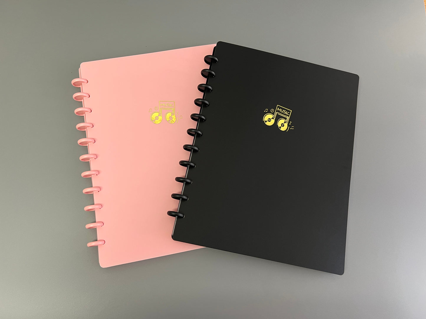 A4 Music Score Folder with Special Binders & Easy Edit Sleeve Pockets