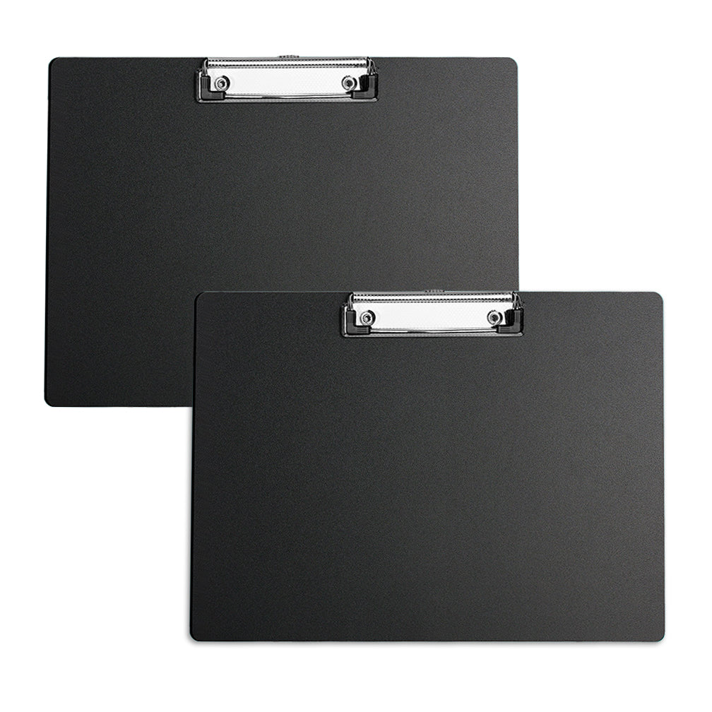 2 pcs Black Clipboards for A4 Paper - Horizontal