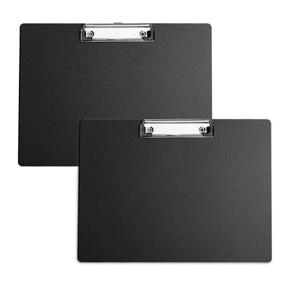 2 pcs Black Clipboards for A4 Paper - Horizontal