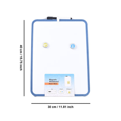 30x40cm Magnetic Whiteboard includes 1 Pen with Dry Eraser, 2 Magnets