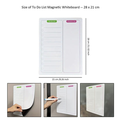 3 pcs Soft Fridge Magnetic Planner set with 8 color White Board Marker