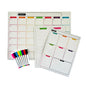 3 pcs Soft Fridge Magnetic Planner set with 8 color White Board Marker