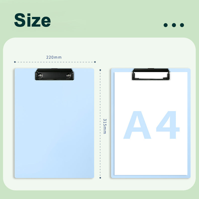 4 Pcs Coloured Vertical A4 Clipboards for Students