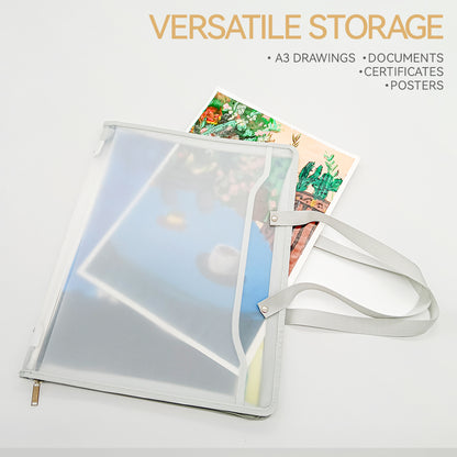 Portable Zipper Art Storage Bag for A3 files/Painting/Portfolio