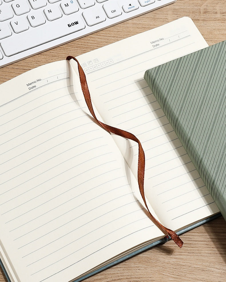 Paper Lion PU Leather Hard Cover A5 Notebook - Diagonal Stripe Pattern