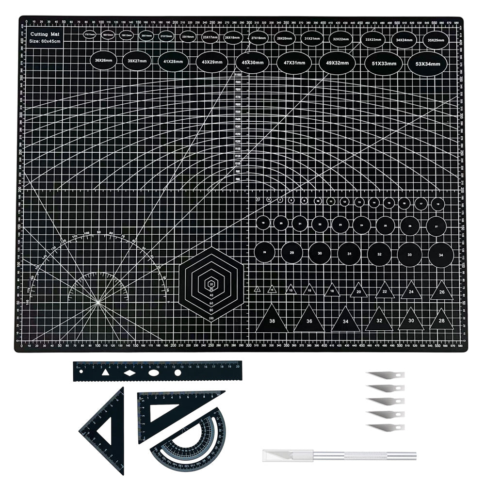 A2 Self-Healing Cutting Mat with with Metal Rulers and Craft Knife