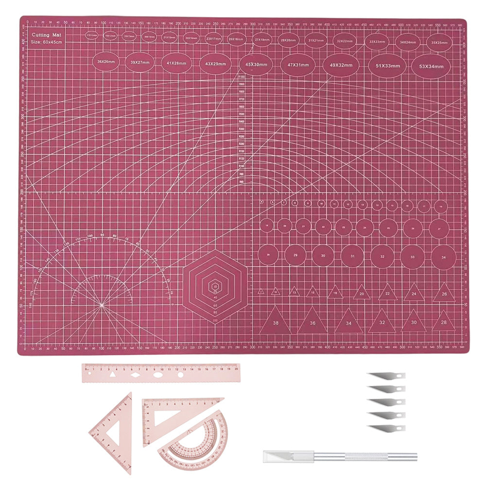 A2 Self-Healing Cutting Mat with with Metal Rulers and Craft Knife