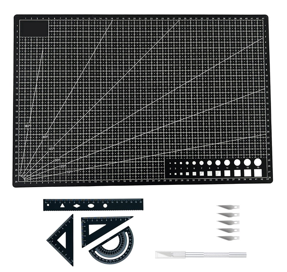 A3 Self-Healing Cutting Mat with with Metal Rulers and Craft Knife