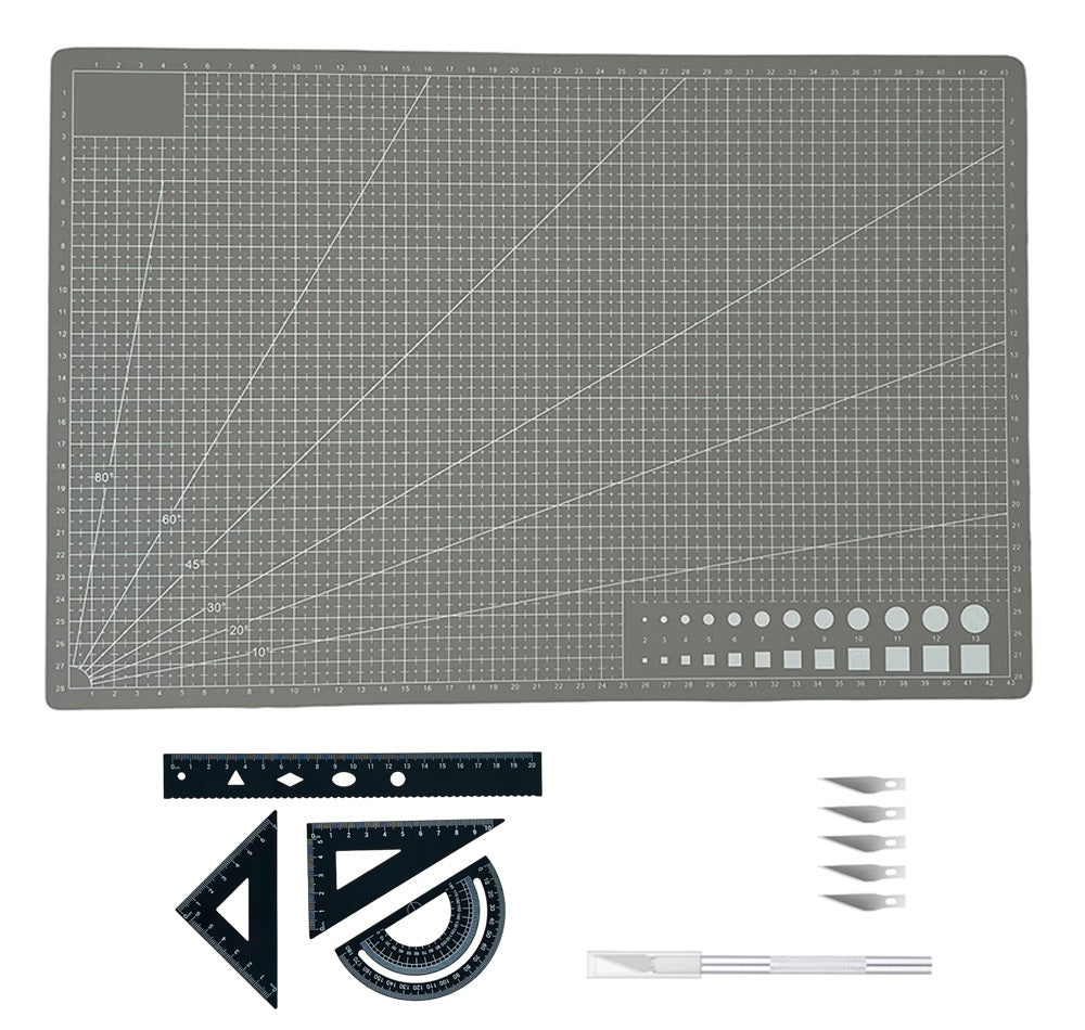 A3 Self-Healing Cutting Mat with with Metal Rulers and Craft Knife