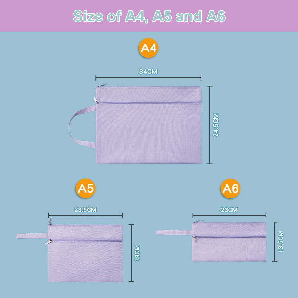 Double Layer Oxford Fabric Waterproof Tote Bag - 3 Bags Set A4+A5+A6 Size
