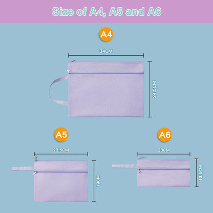 Double Layer Oxford Fabric Waterproof Tote Bag - 3 Bags Set A4+A5+A6 Size