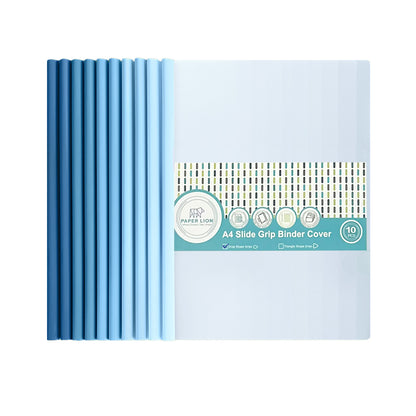 10 pcs A4 Slide Drop Grip Binder Cover Gradient Colour Collection