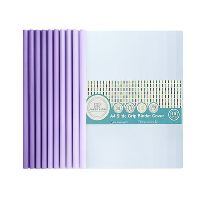 10 pcs A4 Slide Drop Grip Binder Cover Gradient Colour Collection