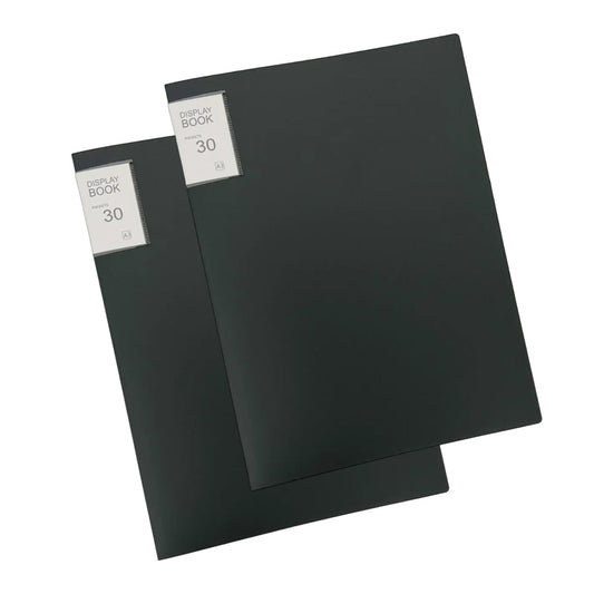 A3 Size 30 Pockets Files with Plastic Hard Cover for A3 Documents Set of 2