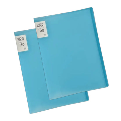 A3 Size 30 Pockets Files with Plastic Hard Cover for A3 Documents Set of 2