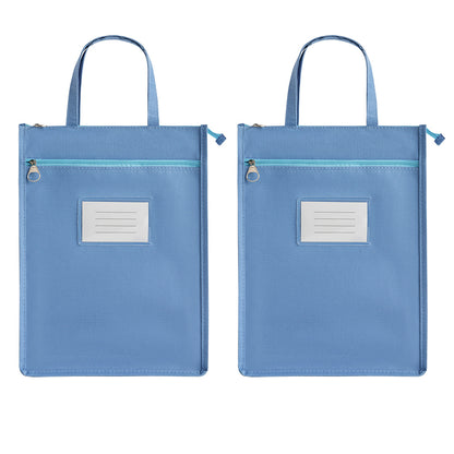 A4 Double Layer Canvas Waterproof Tote Bag with Handles