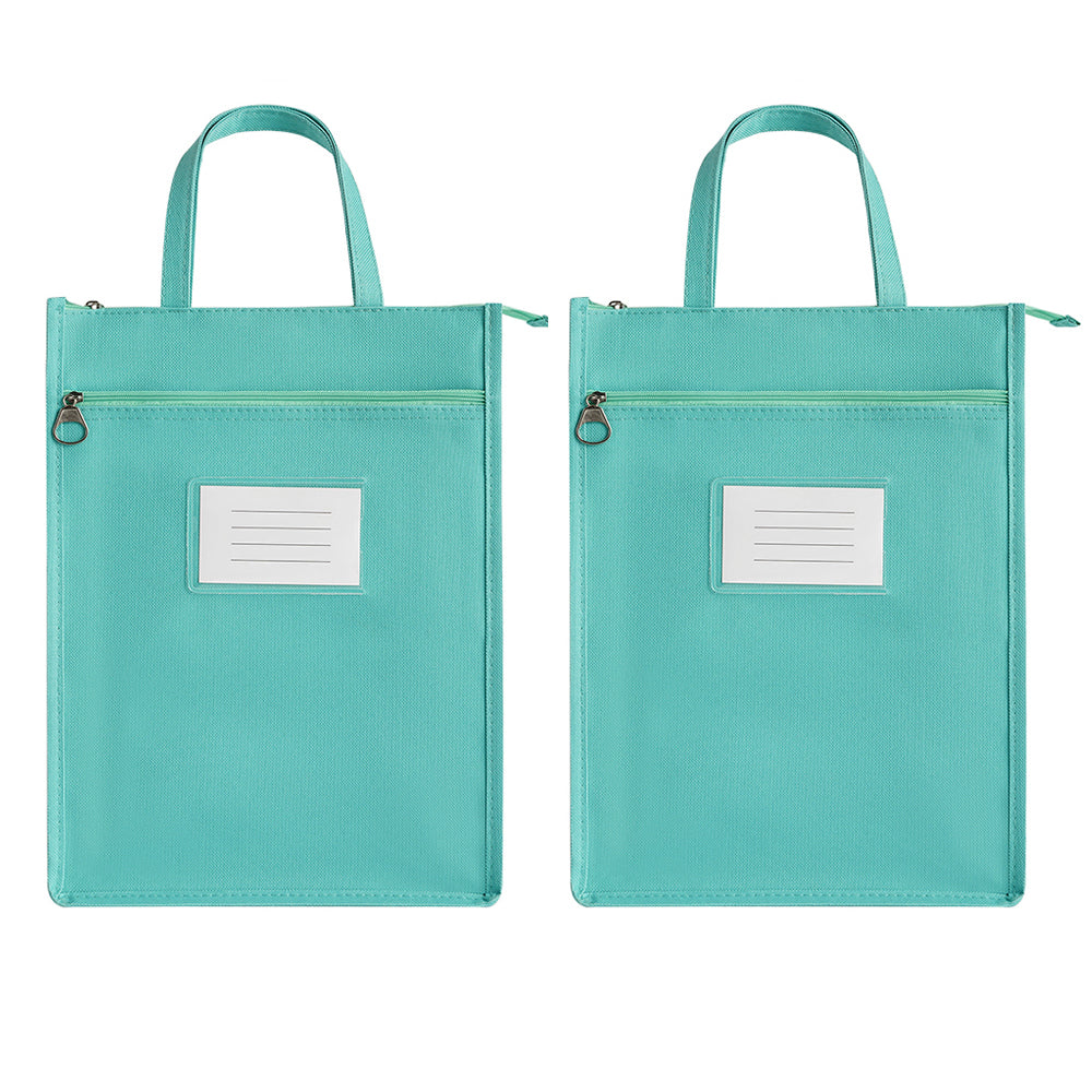 A4 Double Layer Canvas Waterproof Tote Bag with Handles