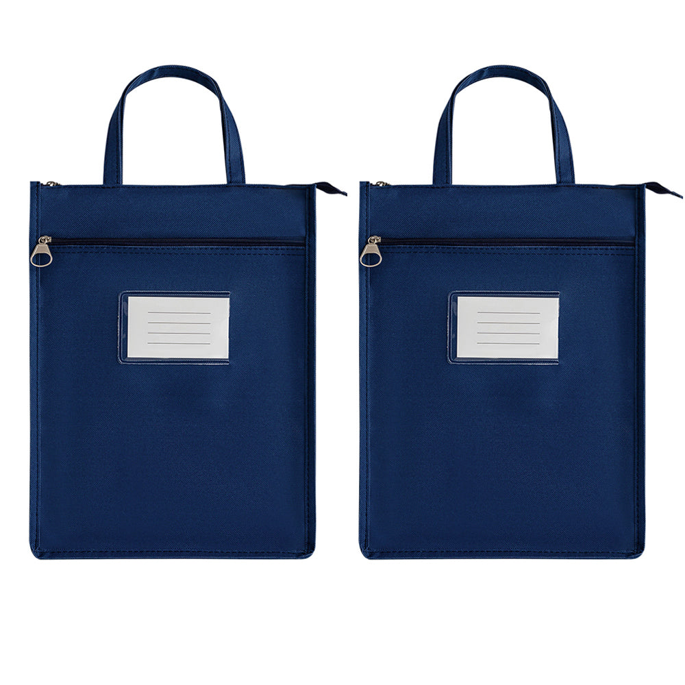 A4 Double Layer Canvas Waterproof Tote Bag with Handles