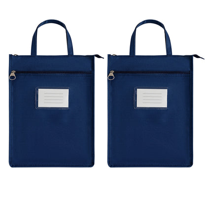 A4 Double Layer Canvas Waterproof Tote Bag with Handles