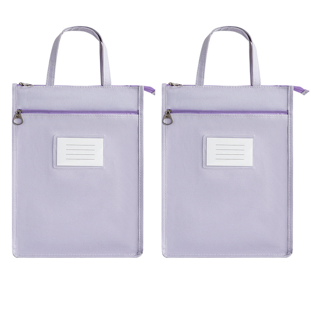 A4 Double Layer Canvas Waterproof Tote Bag with Handles