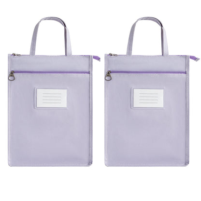 A4 Double Layer Canvas Waterproof Tote Bag with Handles
