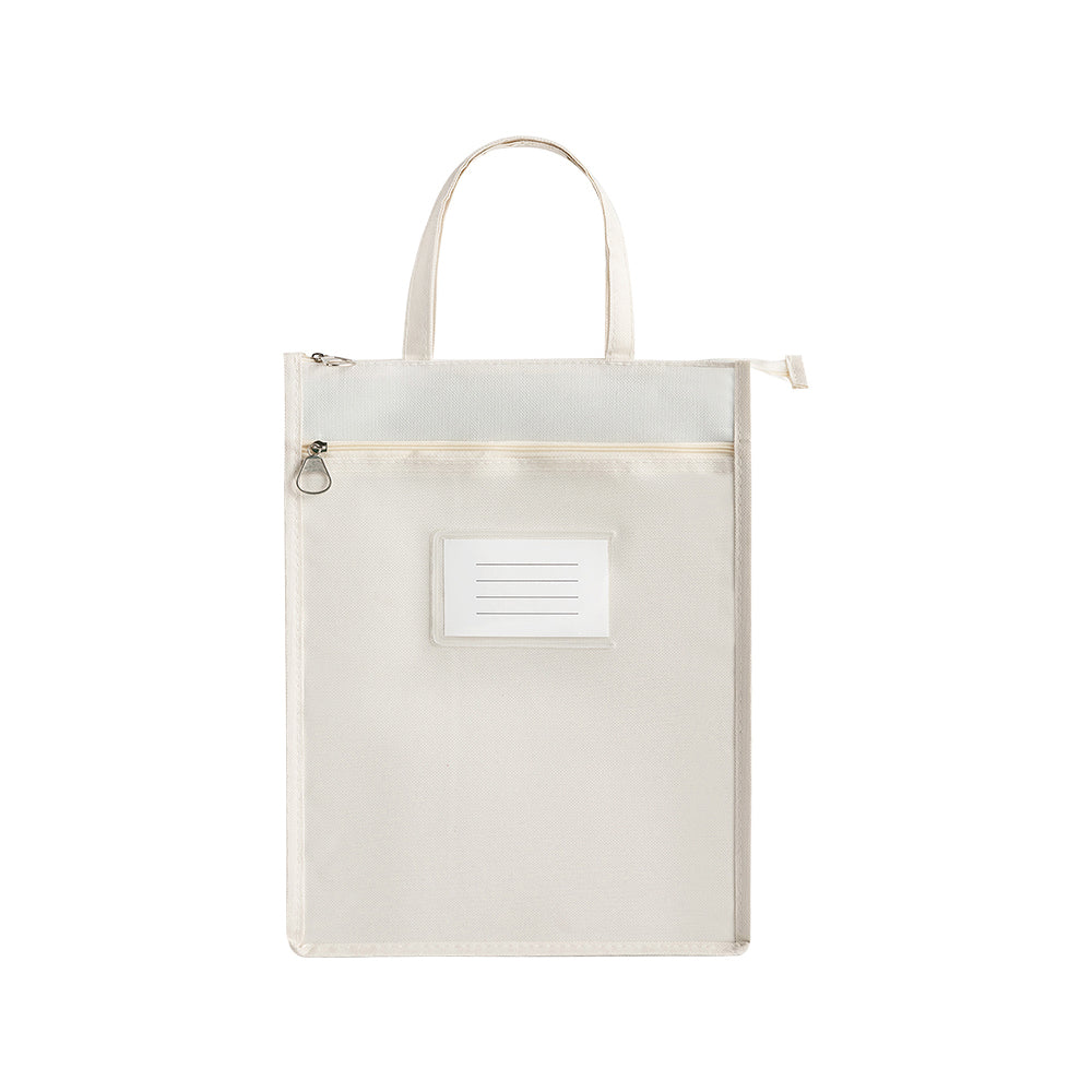 A4 Double Layer Canvas Waterproof Tote Bag with Handles