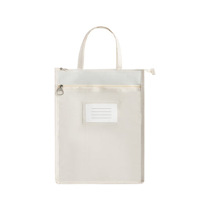 A4 Double Layer Canvas Waterproof Tote Bag with Handles