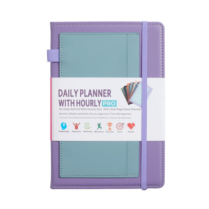 Paper Lion A5 PU Leather Cover Daily/Hourly Planner Book with stickers