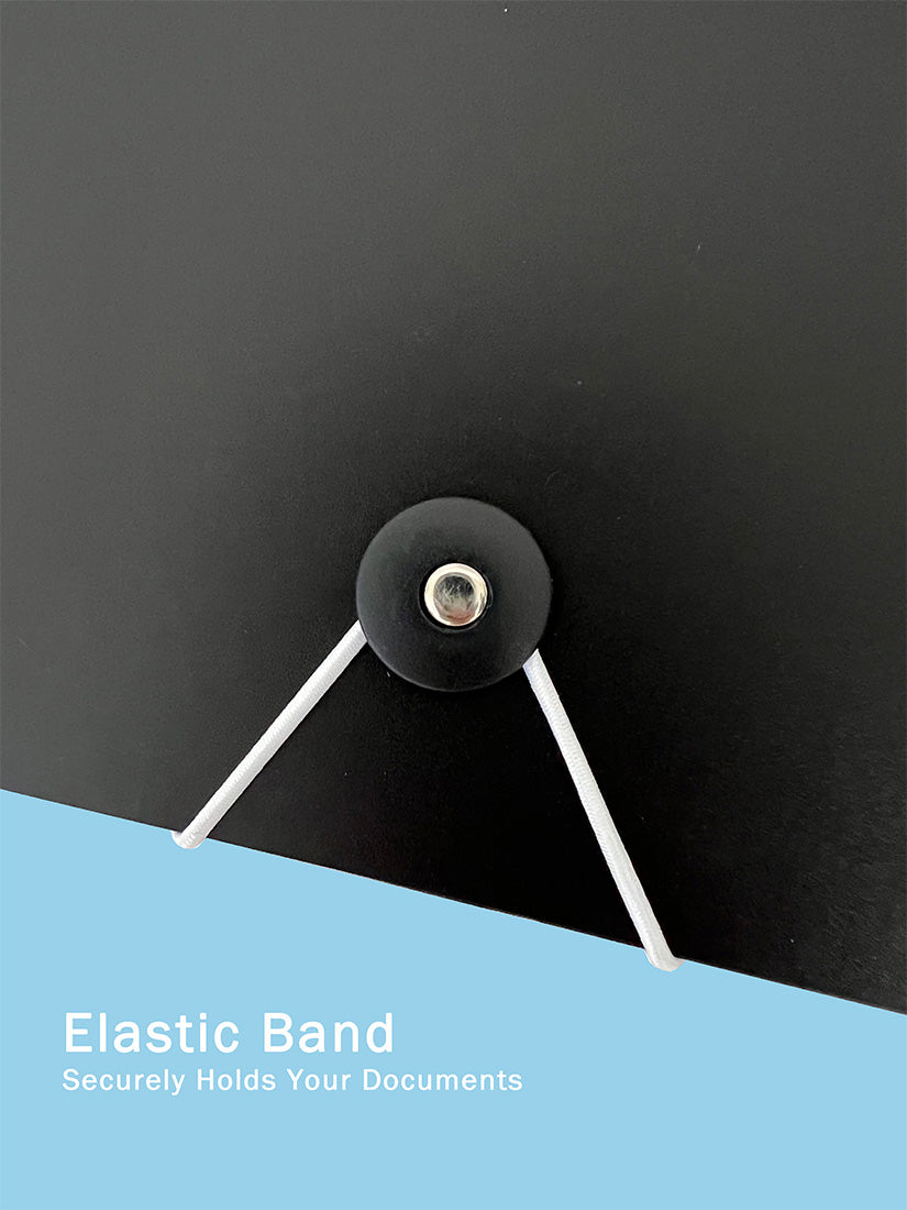 A4 size 60-Pocket File with Plastic Cover and Elastic Band Closure Set of 2
