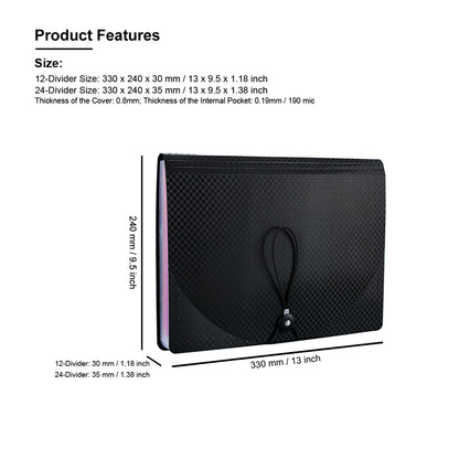 Expanding File Organizer with Colorful Dividers