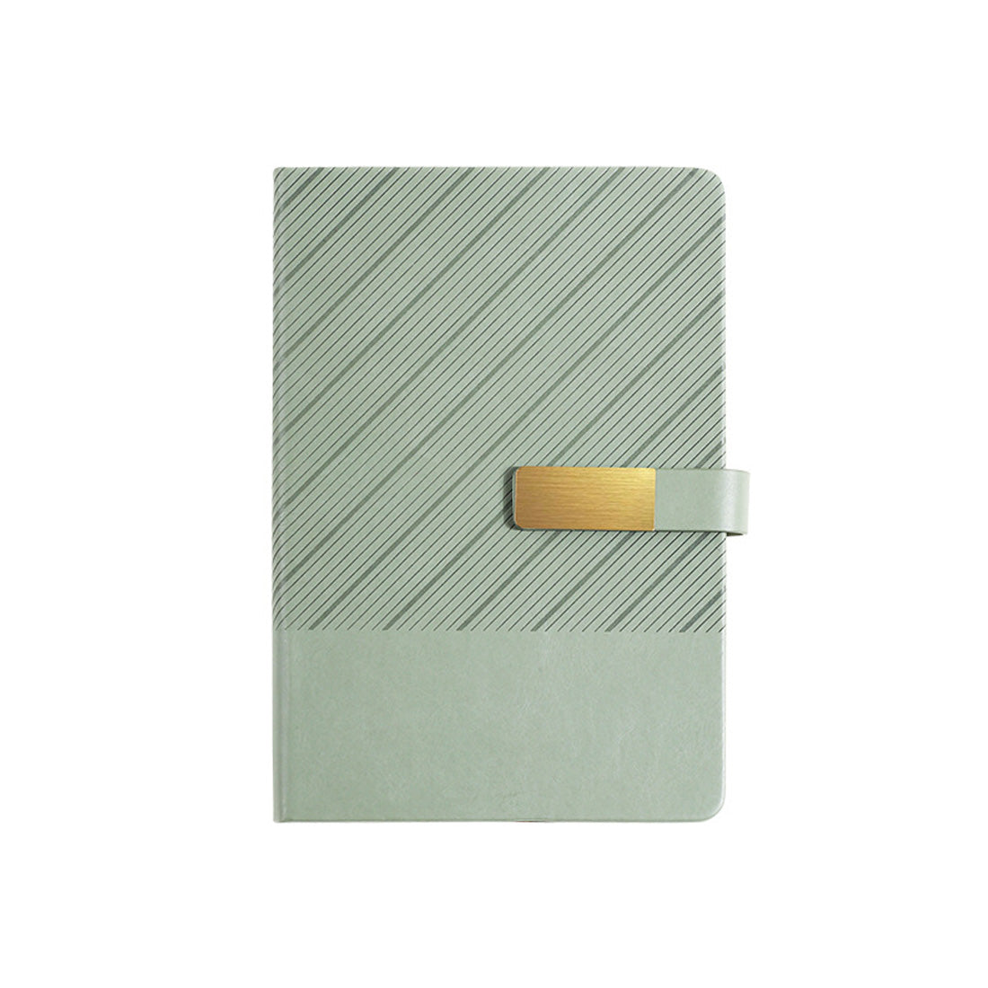 Paper Lion PU Leather Hard Cover A5 Notebook - Diagonal Stripe Pattern
