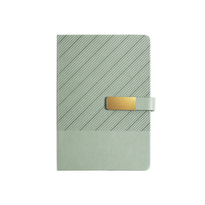 Paper Lion PU Leather Hard Cover A5 Notebook - Diagonal Stripe Pattern