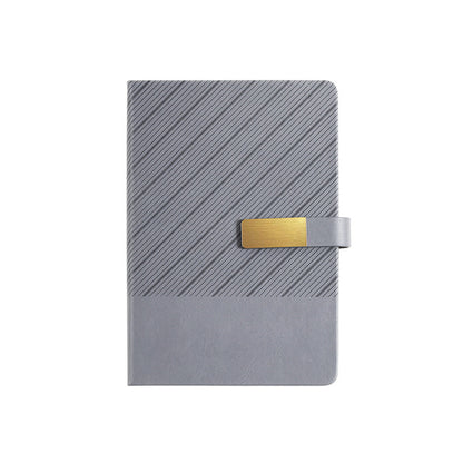 Paper Lion PU Leather Hard Cover A5 Notebook - Diagonal Stripe Pattern