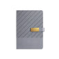 Paper Lion PU Leather Hard Cover A5 Notebook - Diagonal Stripe Pattern