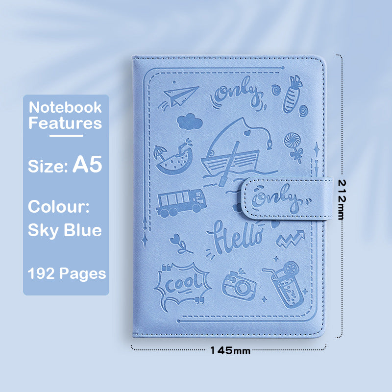 Paper Lion Laser Engraved PU Leather Cover A5 Notebook with Magnetic Buckle
